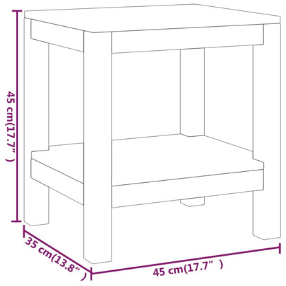 Bathroom Side Table 45X35X45 Cm Solid Wood Teak