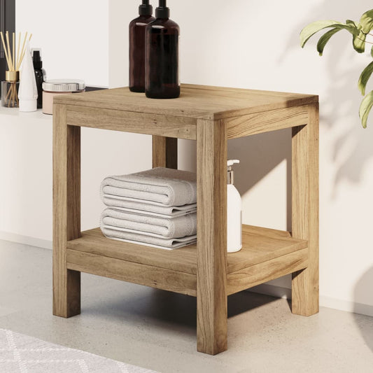 Bathroom Side Table 45X35X45 Cm Solid Wood Teak