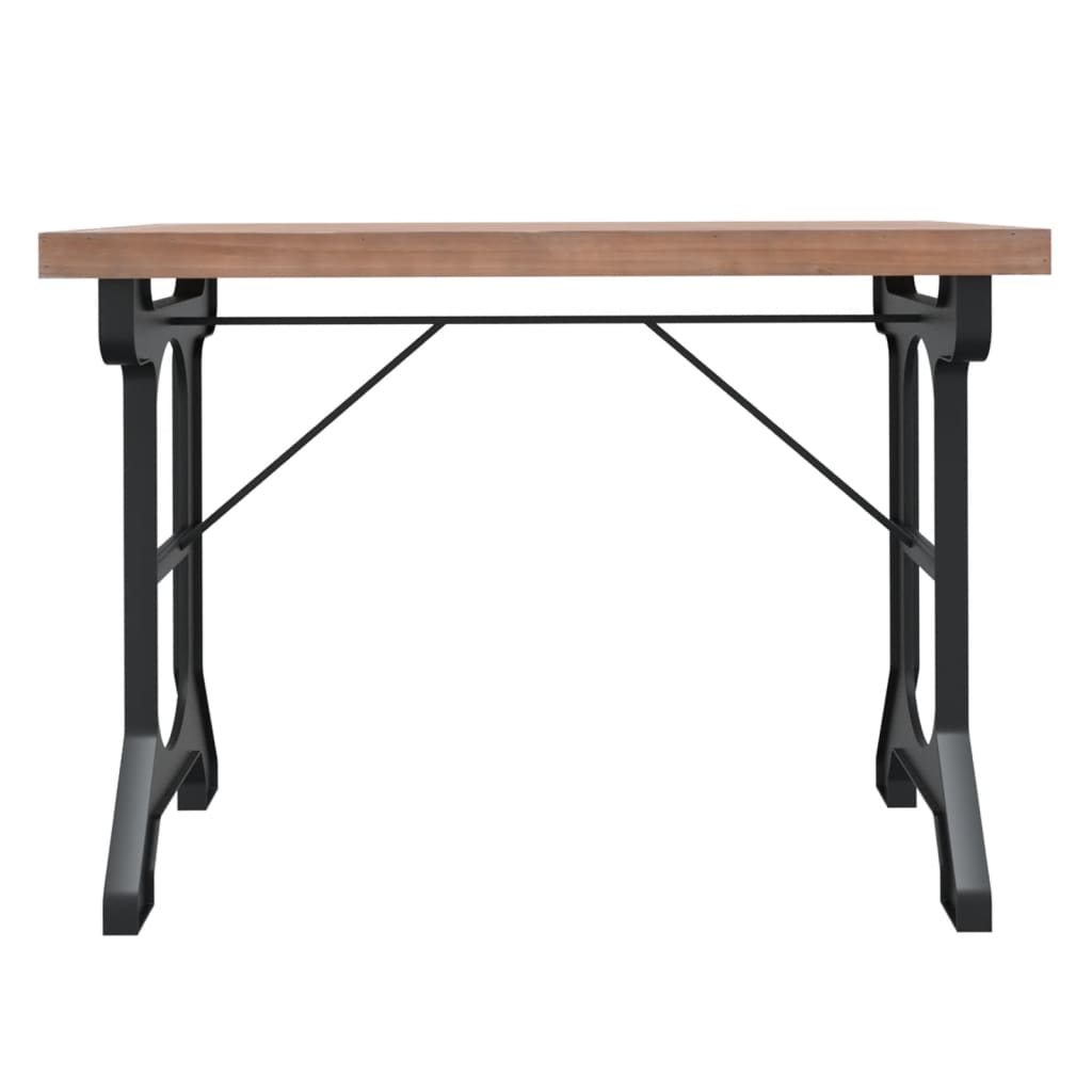 Dining Table 110X65X82 Cm Solid Wood Fir And Iron