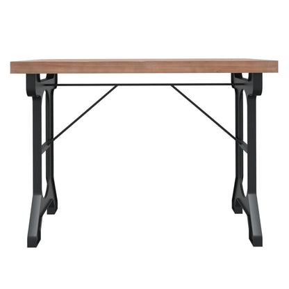 Dining Table 110X65X82 Cm Solid Wood Fir And Iron