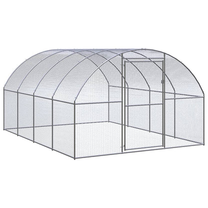 Outdoor Chicken Coop 3X4X2 M Galvanised Steel