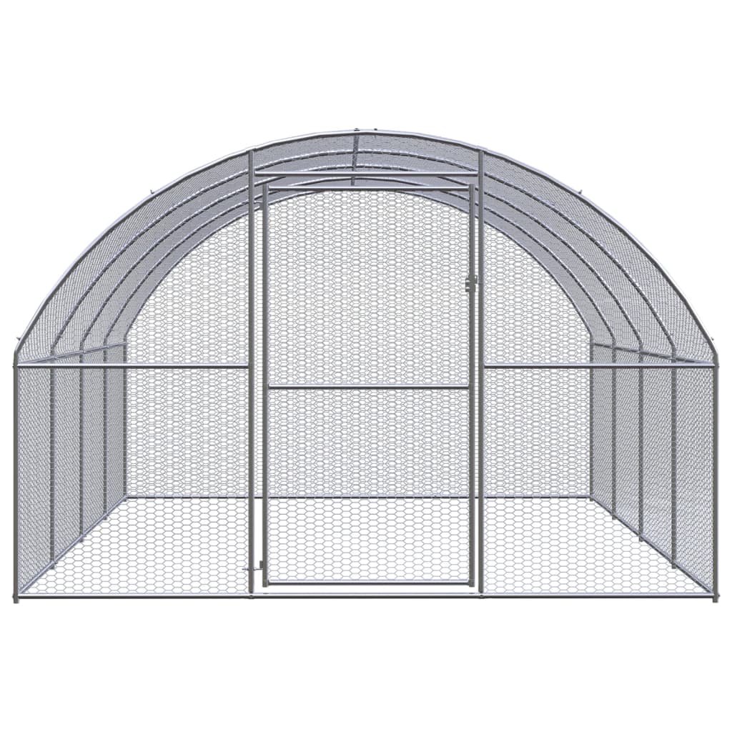 Outdoor Chicken Coop 3X4X2 M Galvanised Steel