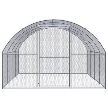 Outdoor Chicken Coop 3X4X2 M Galvanised Steel