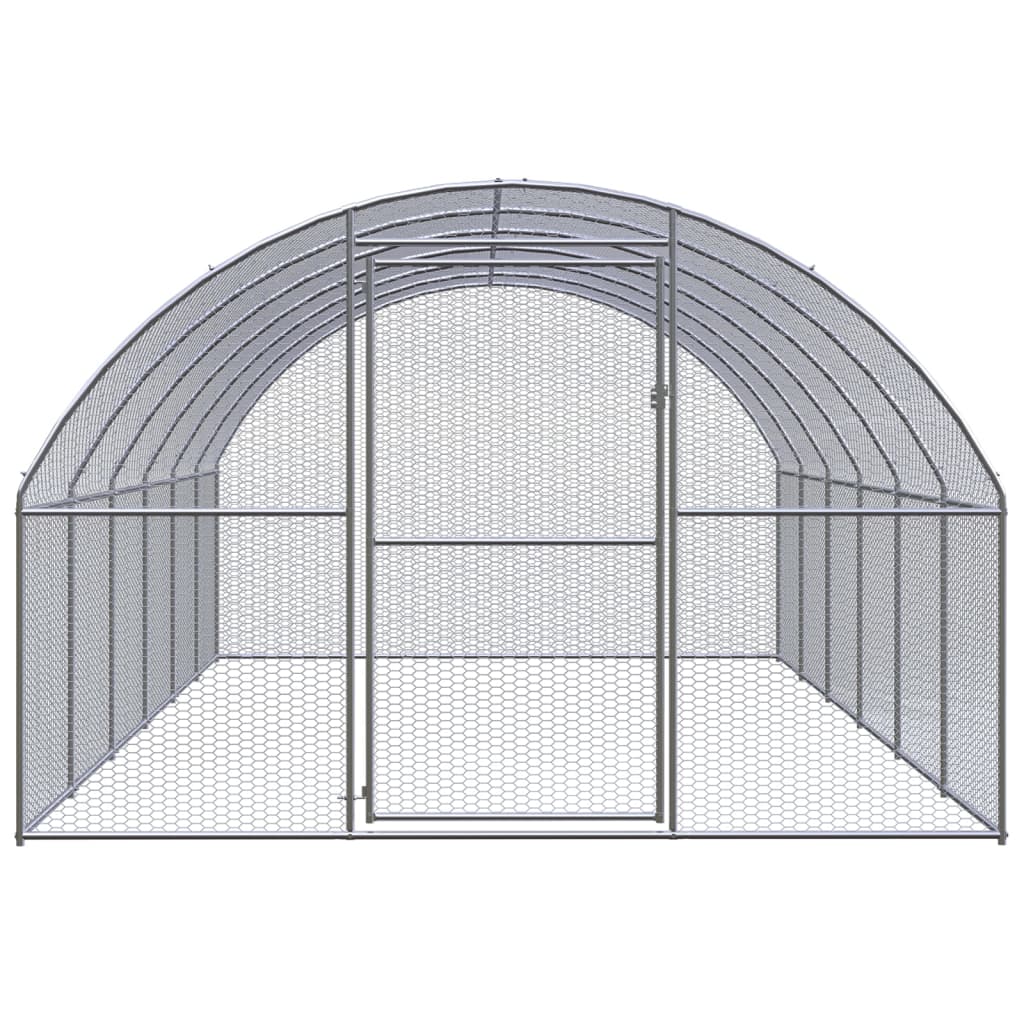 Outdoor Chicken Coop 3X6X2 M Galvanised Steel