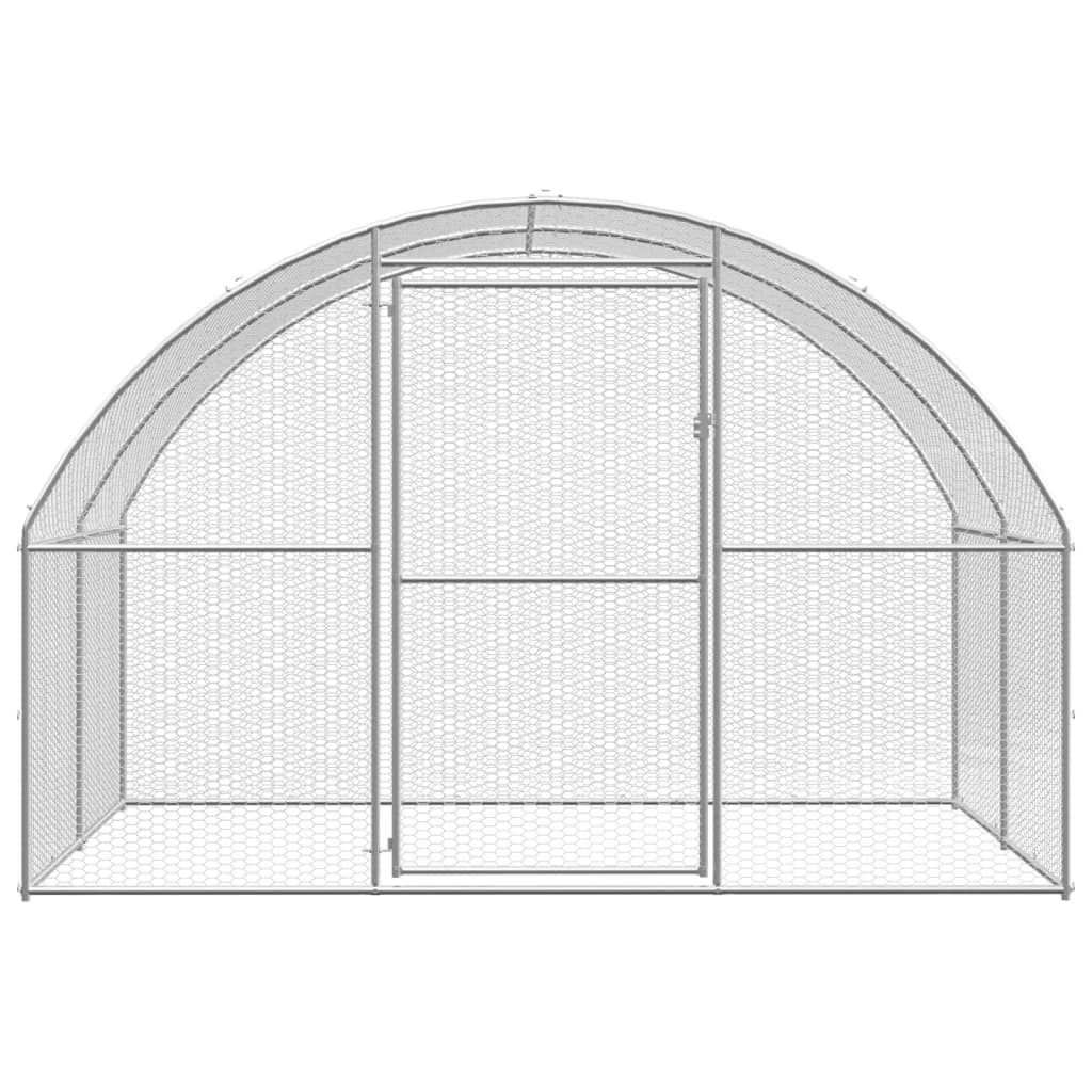 Outdoor Chicken Coop 3X6X2 M Galvanised Steel