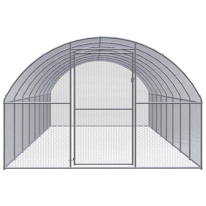 Outdoor Chicken Coop 3X8X2 M Galvanised Steel