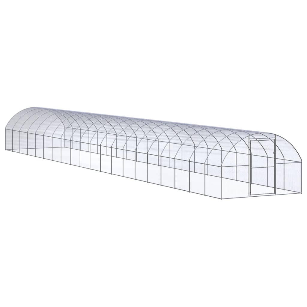 Outdoor Chicken Coop 3X20X2 M Galvanised Steel