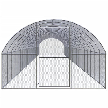 Outdoor Chicken Coop 3X24X2 M Galvanised Steel