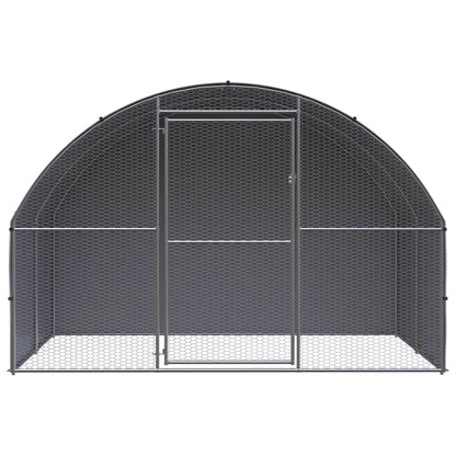 Outdoor Chicken Coop 3X2X2 M Galvanised Steel