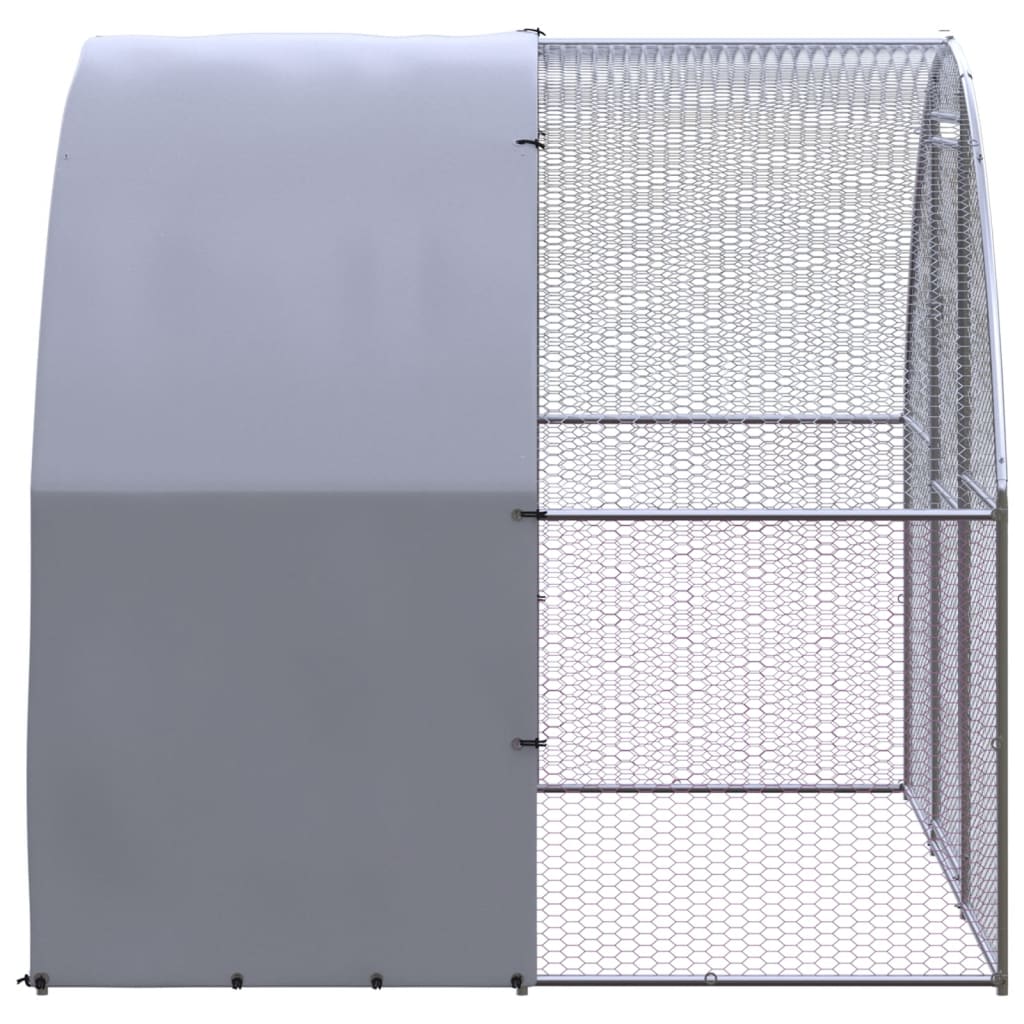 Outdoor Chicken Coop 3X2X2 M Galvanised Steel