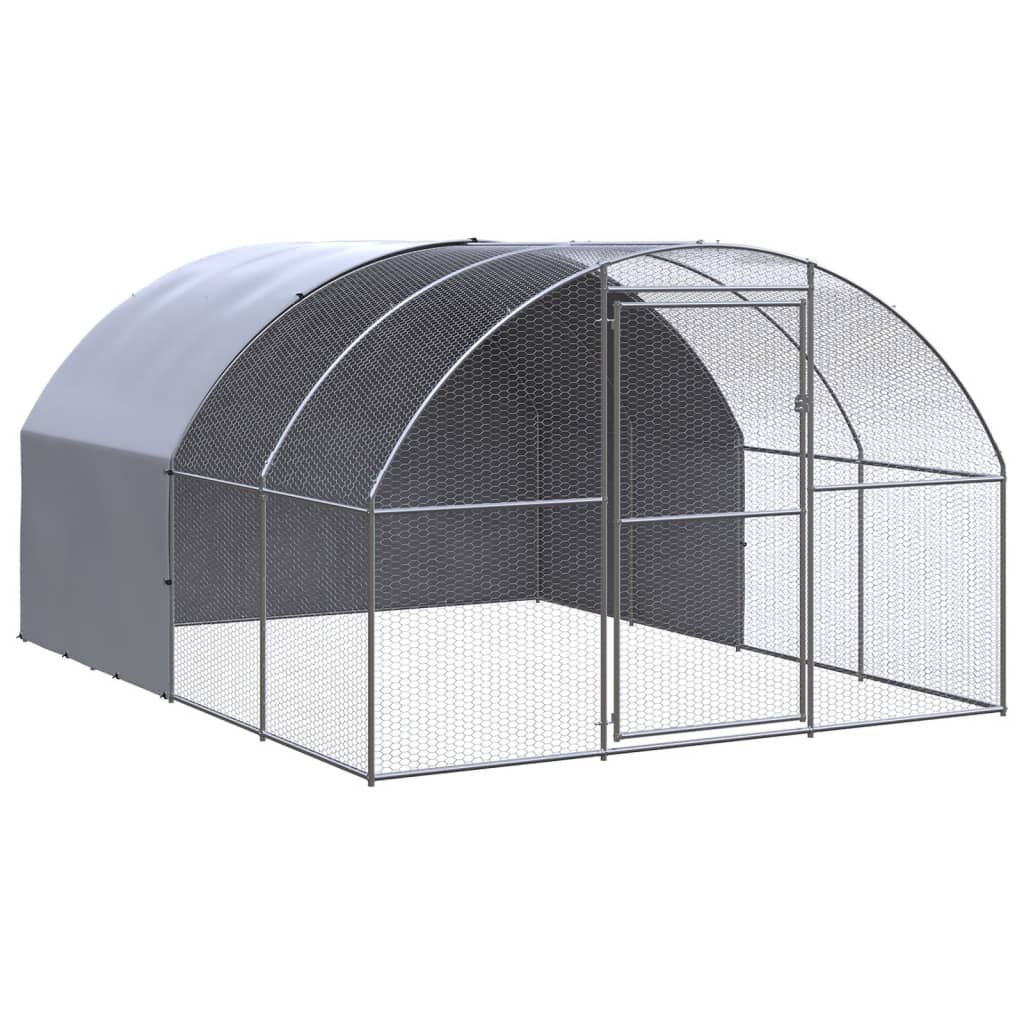 Outdoor Chicken Coop 3X4X2 M Galvanised Steel