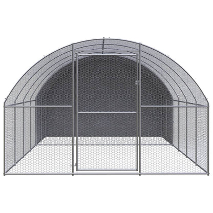 Outdoor Chicken Coop 3X4X2 M Galvanised Steel