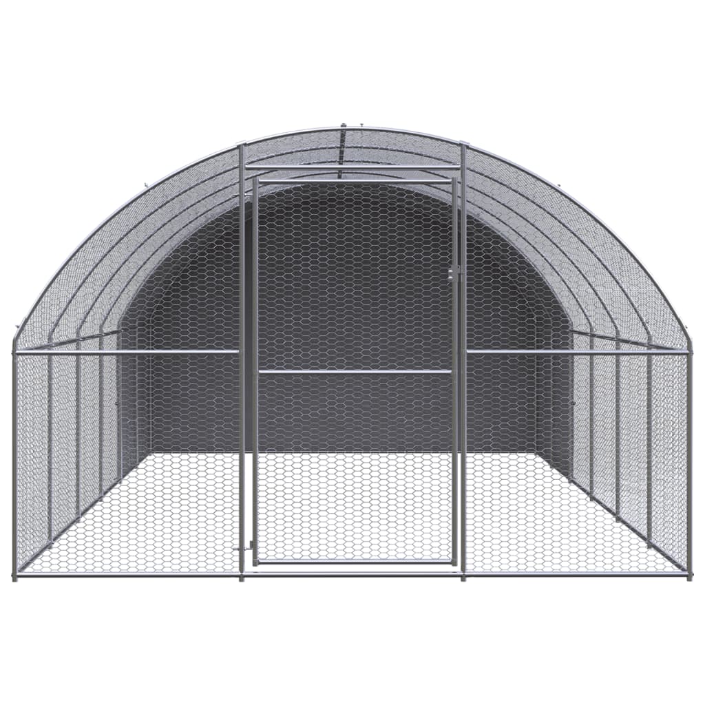 Outdoor Chicken Coop 3X6X2 M Galvanised Steel