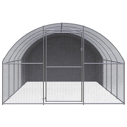 Outdoor Chicken Coop 3X6X2 M Galvanised Steel