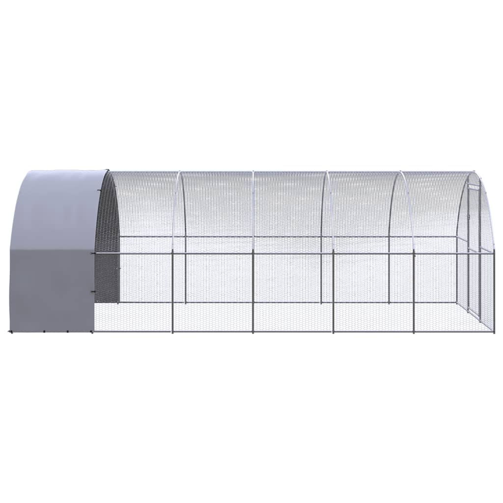 Outdoor Chicken Coop 3X6X2 M Galvanised Steel