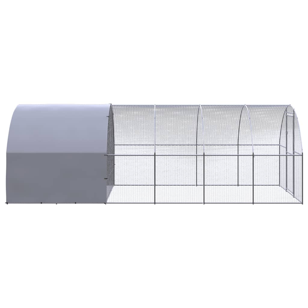 Outdoor Chicken Coop 3X6X2 M Galvanised Steel