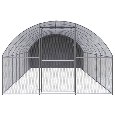 Outdoor Chicken Coop 3X10X2 M Galvanised Steel