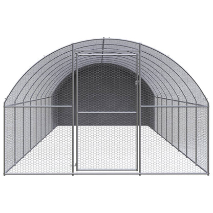 Outdoor Chicken Coop 3X10X2 M Galvanised Steel