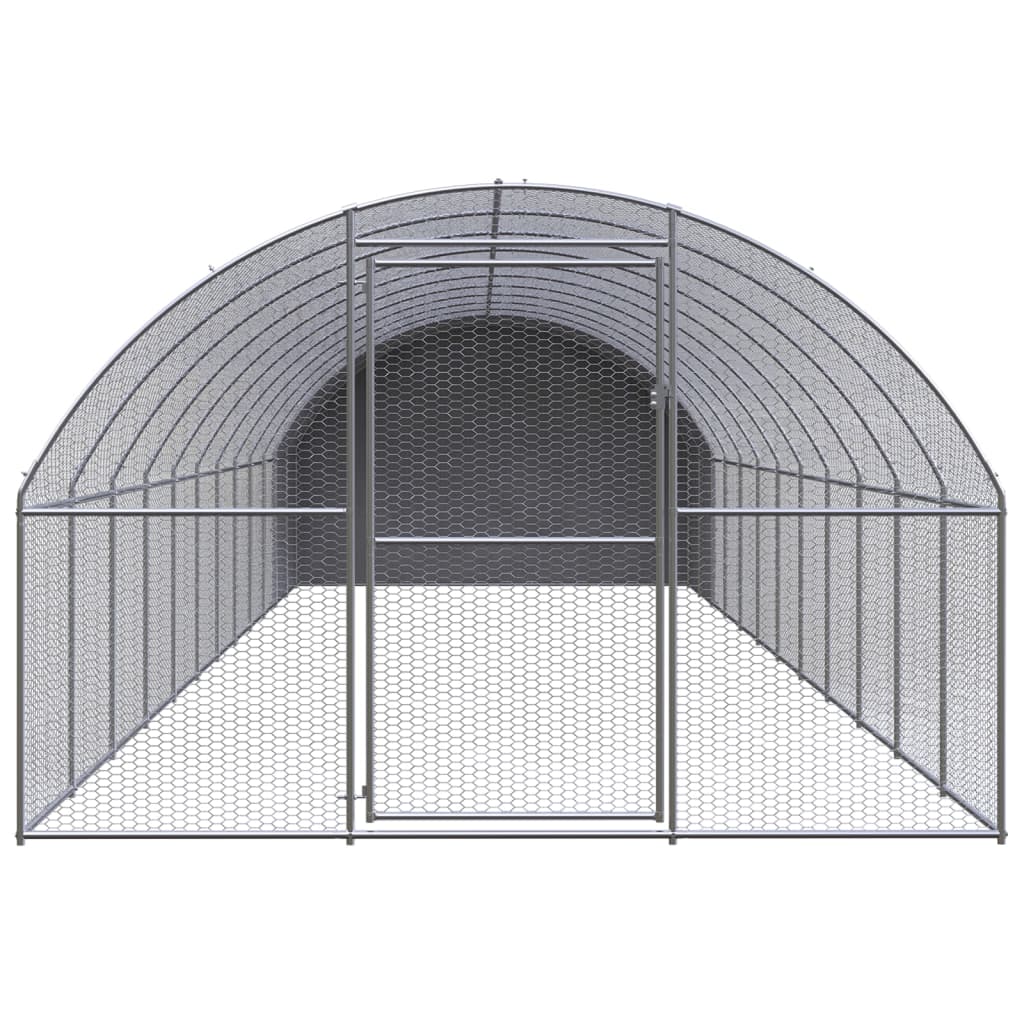 Outdoor Chicken Coop 3X12X2 M Galvanised Steel