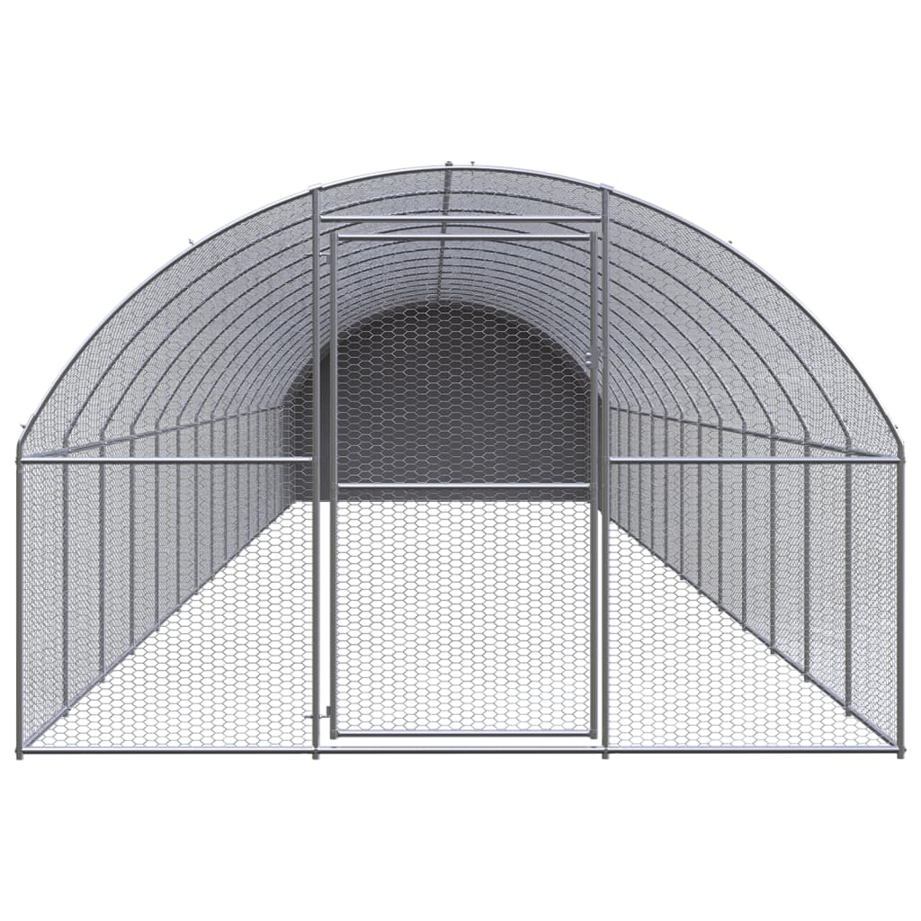 Outdoor Chicken Coop 3X16X2 M Galvanised Steel