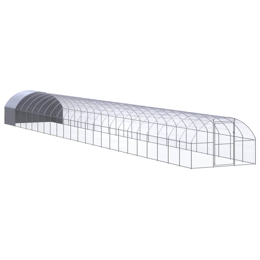 Outdoor Chicken Coop 3X24X2 M Galvanised Steel