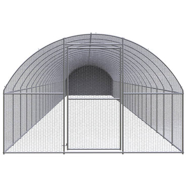 Outdoor Chicken Coop 3X24X2 M Galvanised Steel