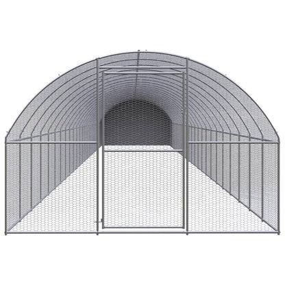 Outdoor Chicken Coop 3X24X2 M Galvanised Steel