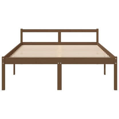 Bed Frame Honey Brown 150X200 Cm King Size Solid Wood Pine