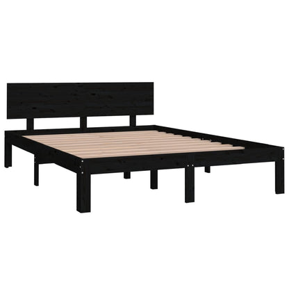 Bed Frame Without Mattress Black 150X200Cm King Size