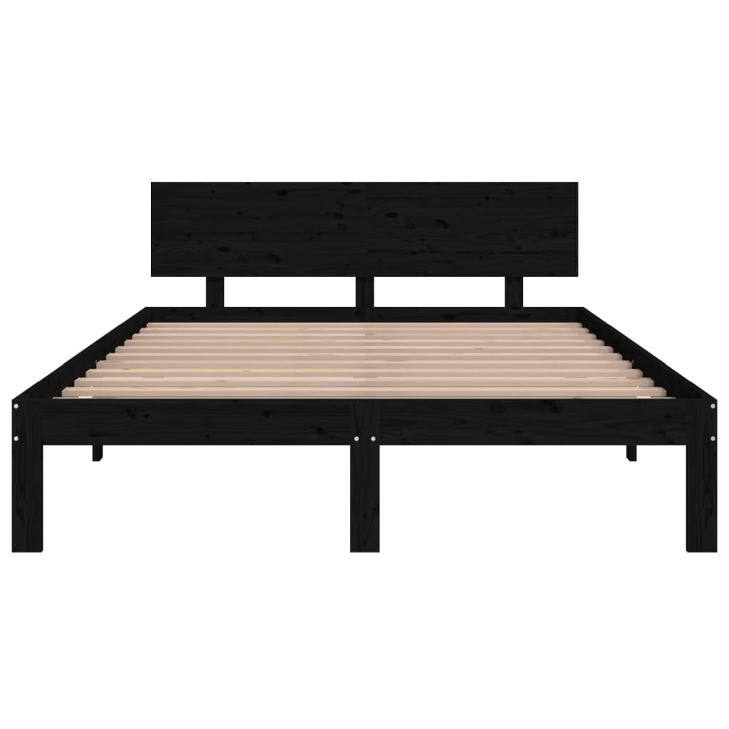 Bed Frame Without Mattress Black 150X200Cm King Size