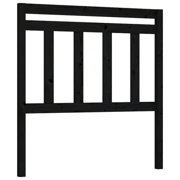 Bed Headboard Black 96X4X100 Cm Solid Wood Pine