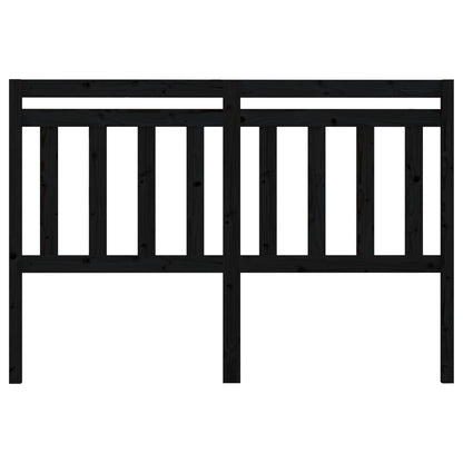 Bed Headboard Black 166X4X100 Cm Solid Wood Pine