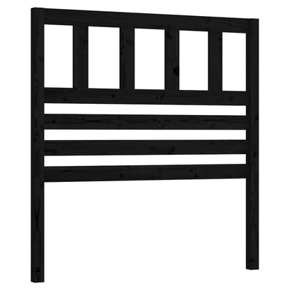 Bed Headboard Black 96X4X100 Cm Solid Wood Pine