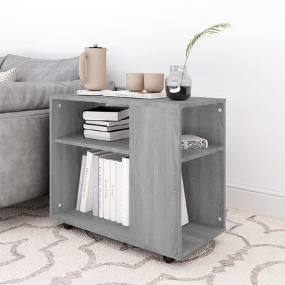 Side Table Grey Sonoma 70X35X55 Cm Engineered Wood