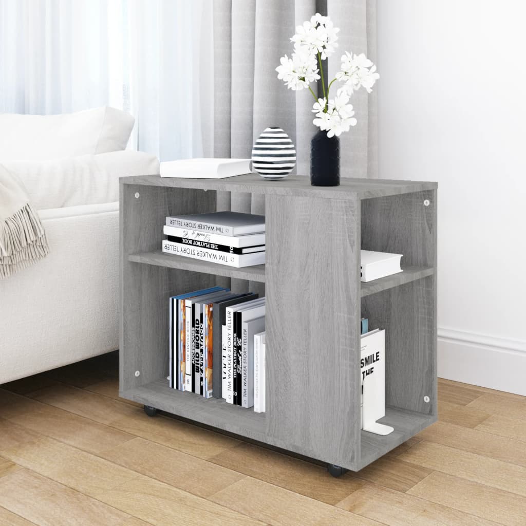 Side Table Grey Sonoma 70X35X55 Cm Engineered Wood