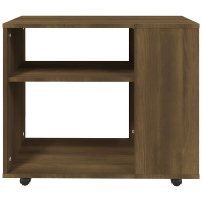 Side Table Brown Oak 70X35X55 Cm Engineered Wood