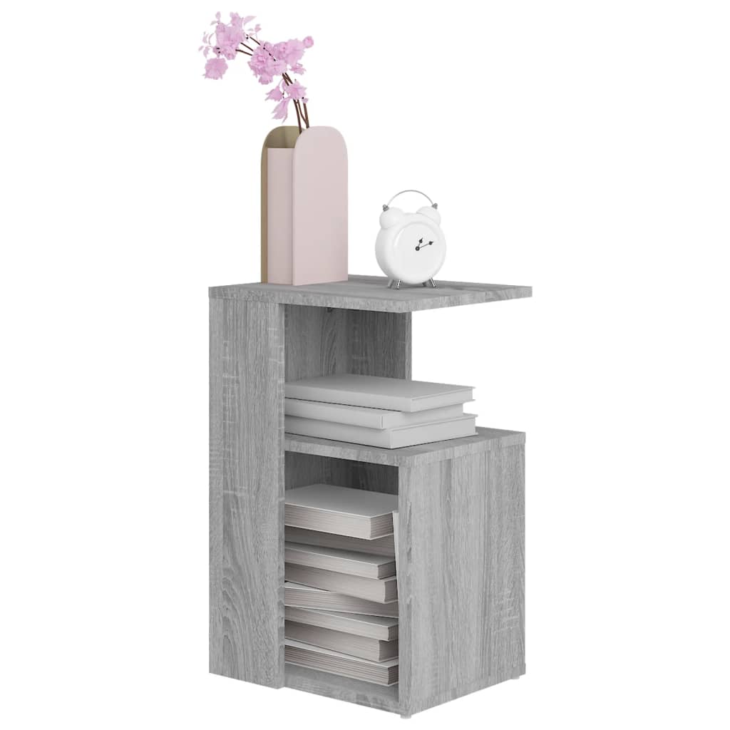 Side Table Grey Sonoma 36X30X56 Cm Engineered Wood