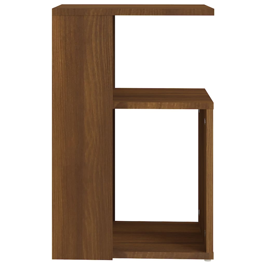 Side Table Brown Oak 36X30X56 Cm Engineered Wood