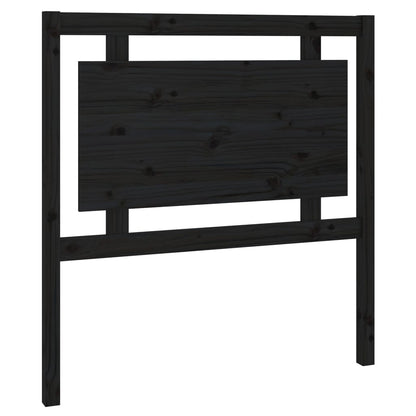 Bed Headboard Black 95.5X4X100 Cm Solid Pine Wood