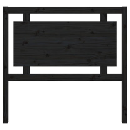 Bed Headboard Black 105.5X4X100 Cm Solid Pine Wood