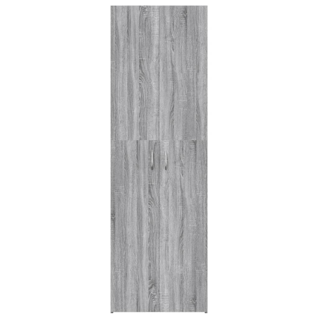 Office Cabinet Grey Sonoma 60X32X190 Cm Engineered Wood