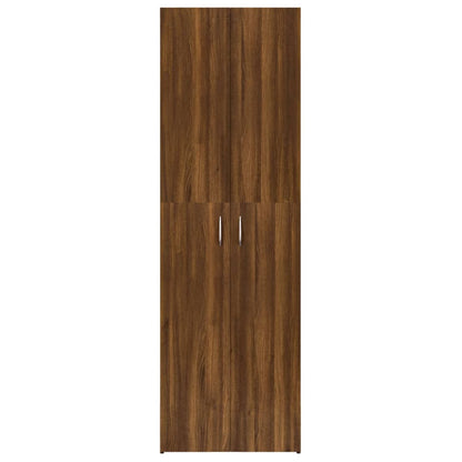 Office Cabinet Brown Oak 60X32X190 Cm Engineered Wood