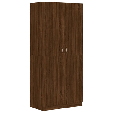 Wardrobe Brown Oak 90X50X200 Cm Engineered Wood