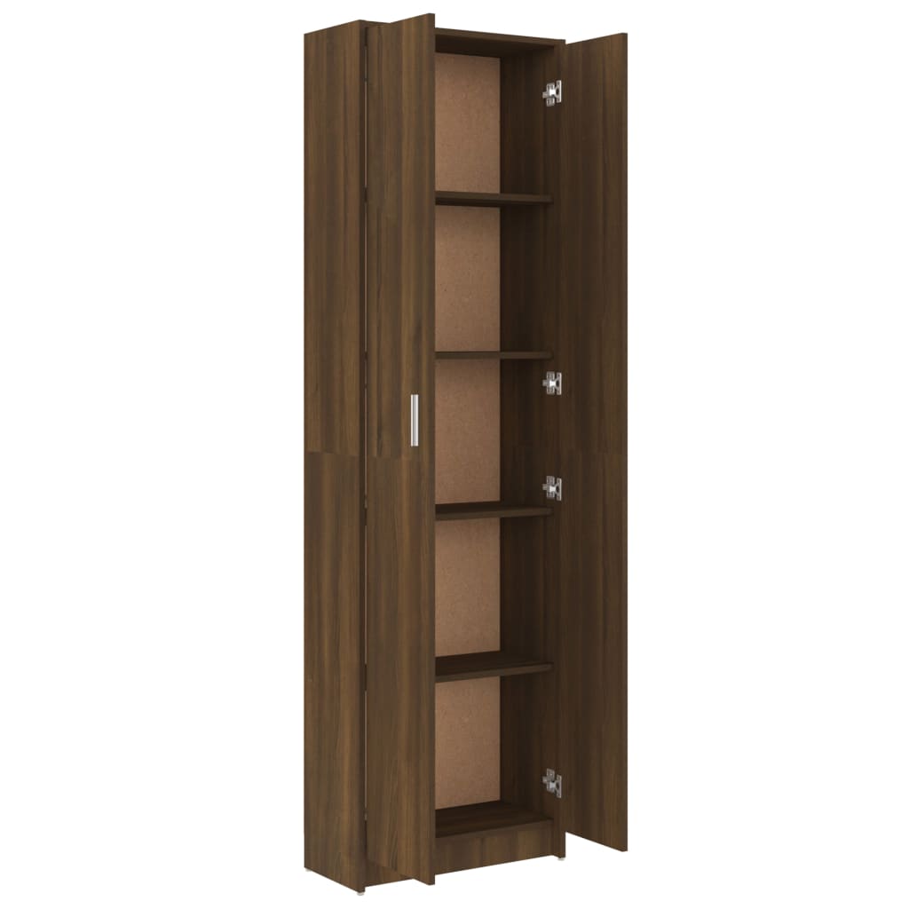 Hallway Wardrobe Brown Oak 55X25X189 Cm Engineered Wood