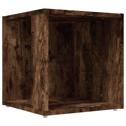 Side Table Smoked Oak 33X33X34.5 Cm Engineered Wood