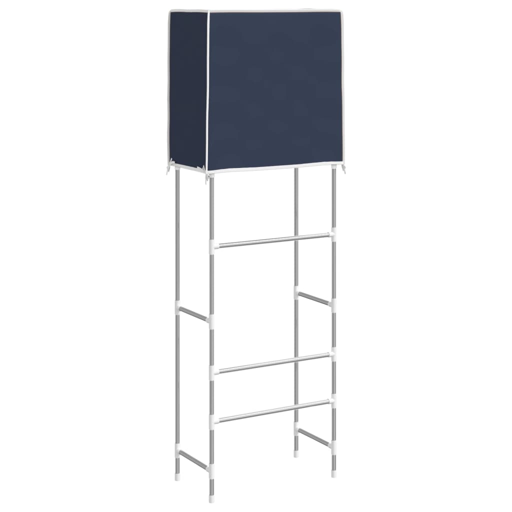 2-Tier Storage Rack Over Toilet Blue 56X30X170 Cm Iron