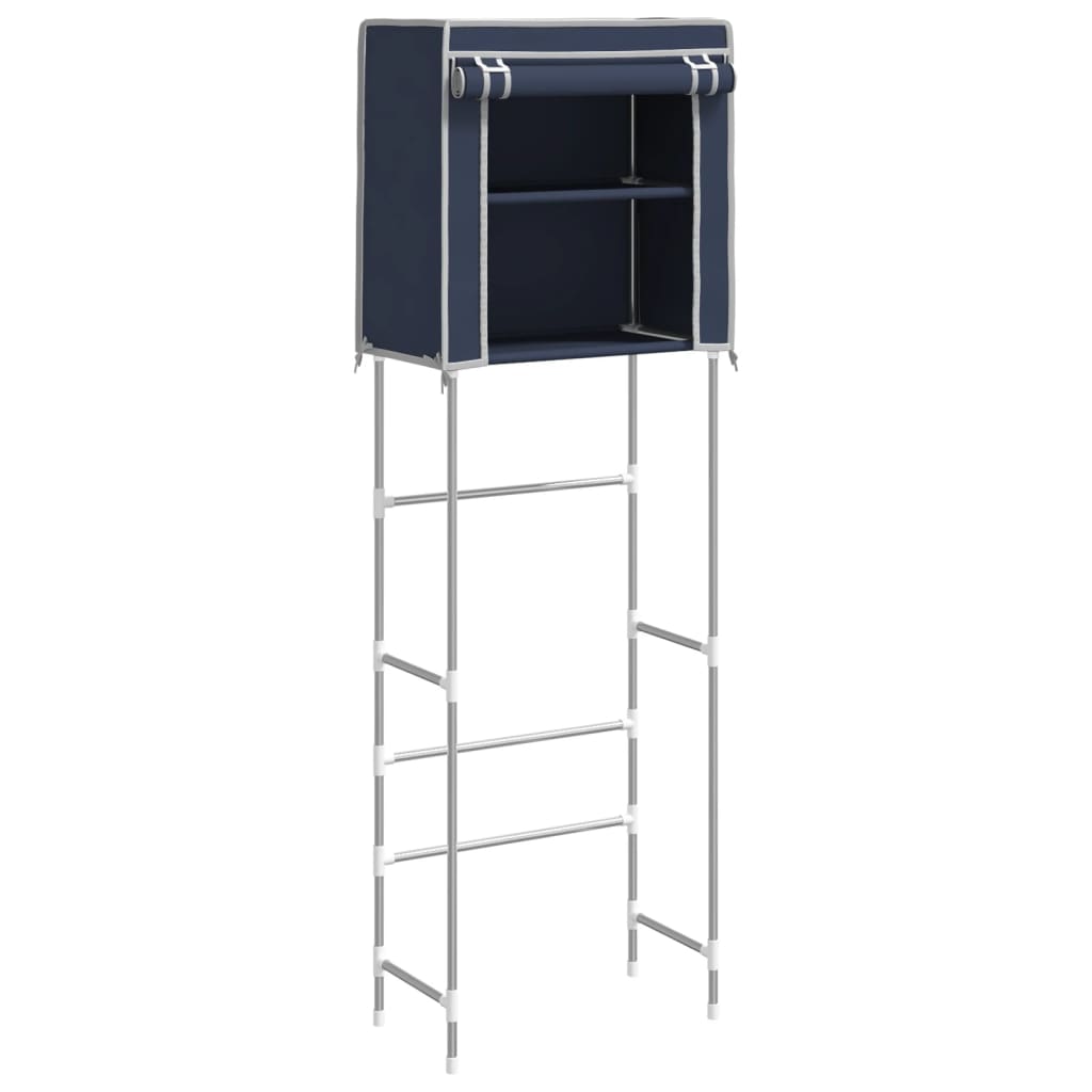 2-Tier Storage Rack Over Toilet Blue 56X30X170 Cm Iron