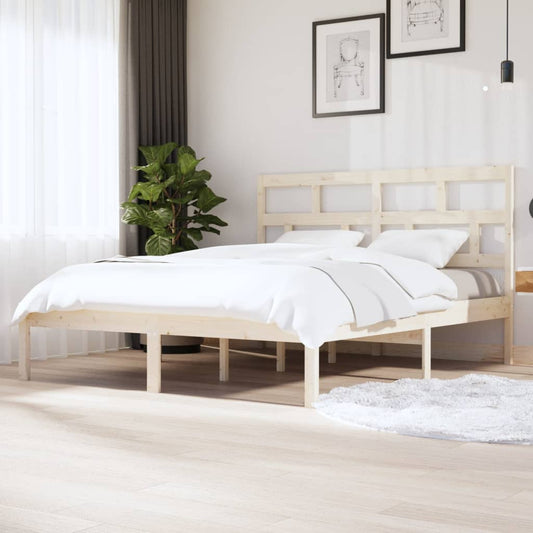 Bed Frame 180X200 Cm Super King Size Solid Wood