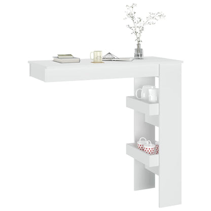 Wall Bar Table White 102X45X103.5 Cm Engineered Wood