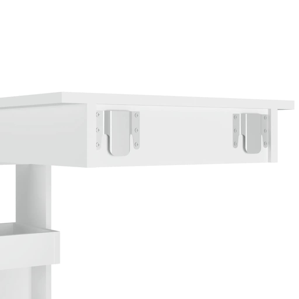 Wall Bar Table White 102X45X103.5 Cm Engineered Wood